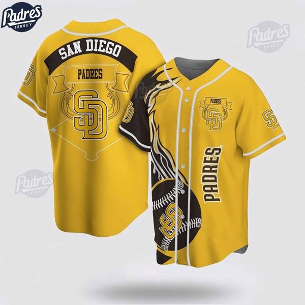 San Diego Padres Baseball Yellow Baseball Jersey Style