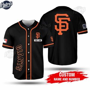 San Francisco Giants Black Custom Baseball Jersey 1