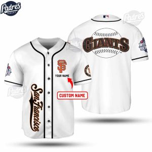 San Francisco Giants White Custom Baseball Jersey 1