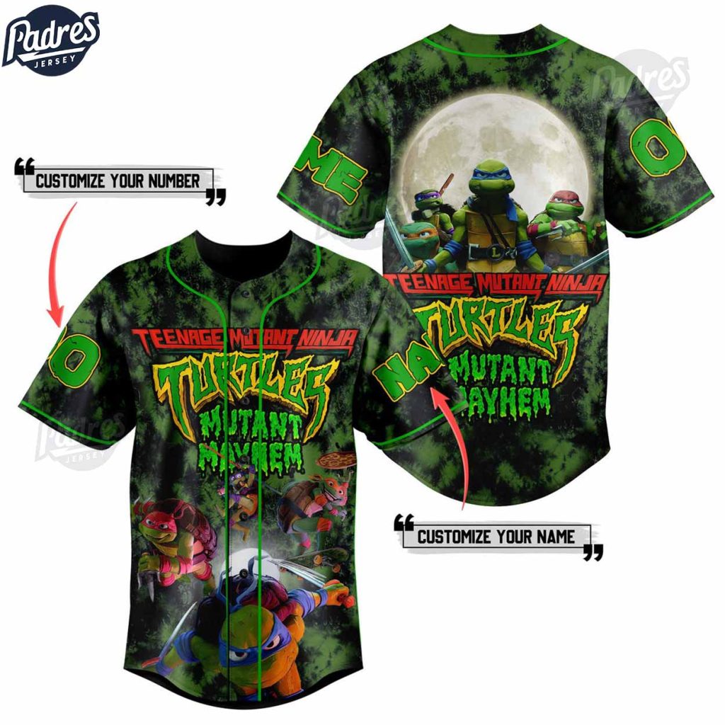 TMNT MUTANT MayHem Ninja Turtles Custom Baseball Jersey Gifts