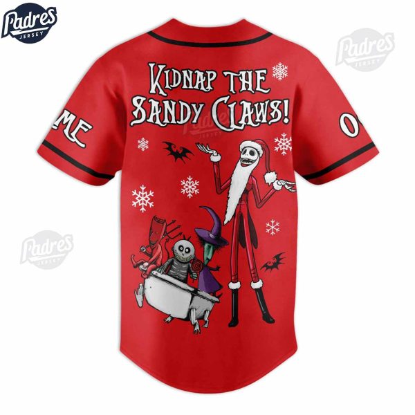 The Nightmare Before Christmas Kidnap The Sandy Claws Custom Baseball Jersey 2