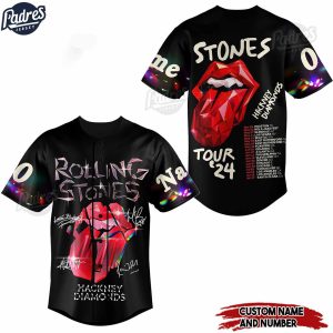 The Rolling Stones Hackney Diamonds Tour 2024 Custom Baseball Jersey Style 1