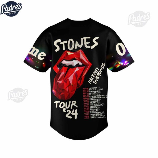 The Rolling Stones Hackney Diamonds Tour 2024 Custom Baseball Jersey Style 2