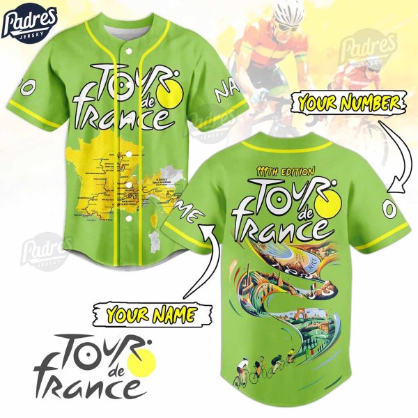 Tour De France Custom Baseball Jersey Style 1