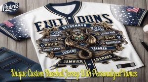 Unique Custom Baseball Jersey With Personalized Names