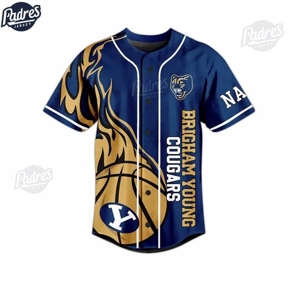 BYU Cougars Basketball Team Custom Baseball Jersey 3