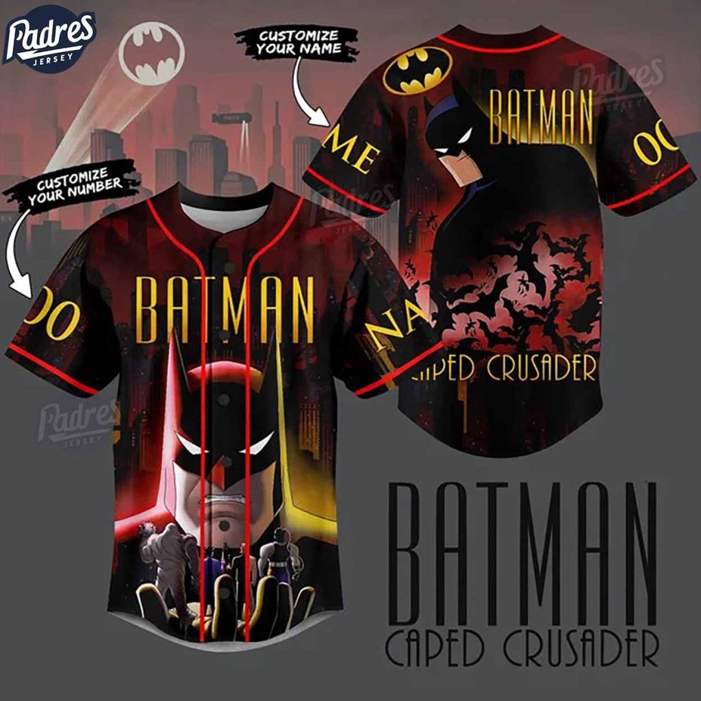 Batman Caped Crusader Custom Baseball Jersey Online