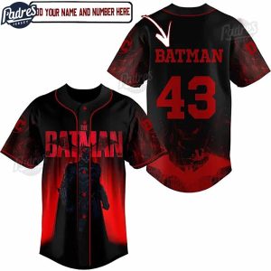 Batman Custom Baseball Jersey Style