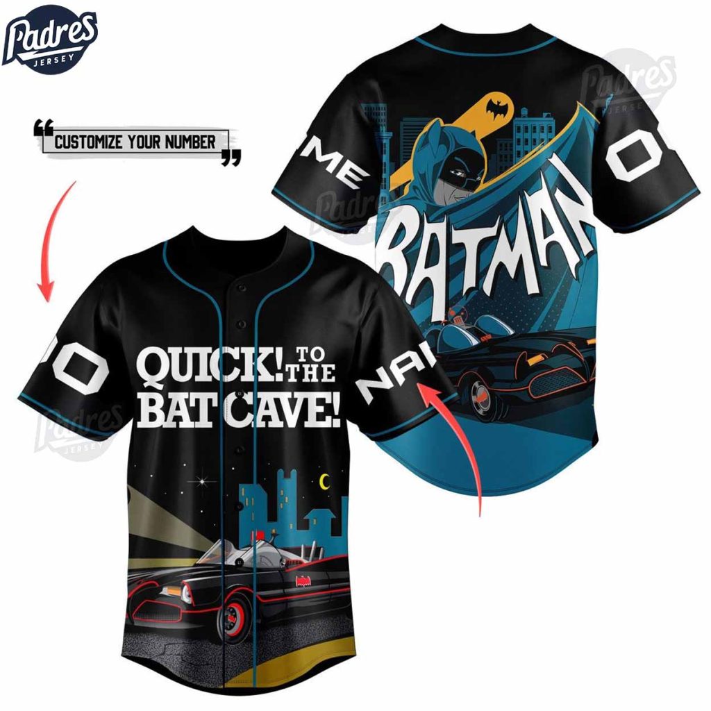 Batman Quick To The BatCave Custom Baseball Jersey