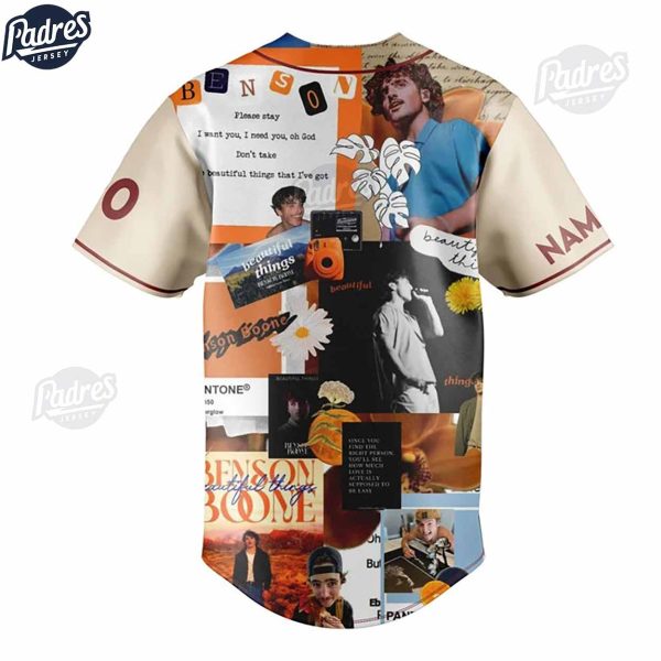 Benson Boone Custom Baseball Jersey Style 3