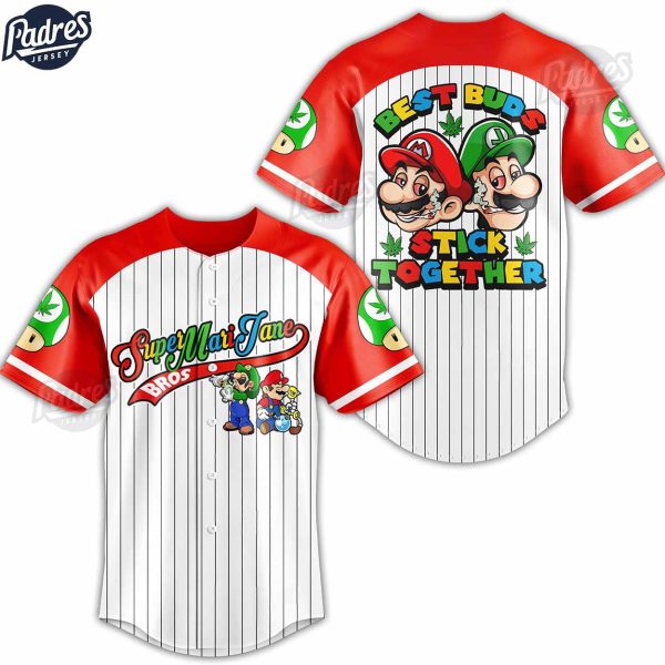 Best Buds Stick Together Super Mario Baseball Jersey Fan Club 2