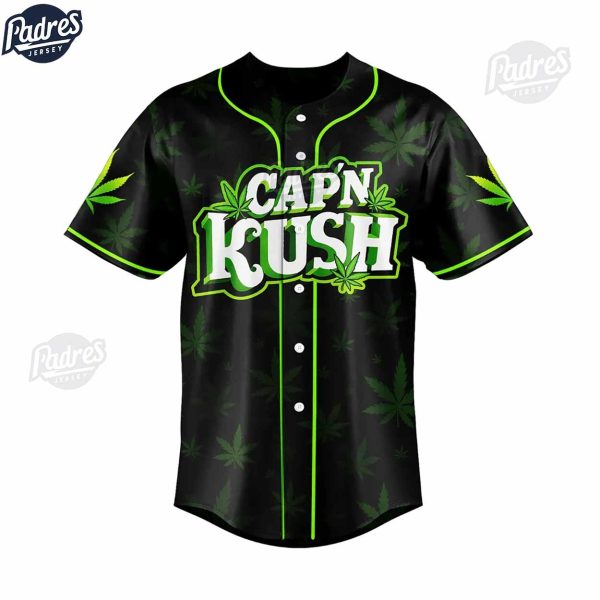 Capn Kush Weed Custom Baseball Jersey Style 3