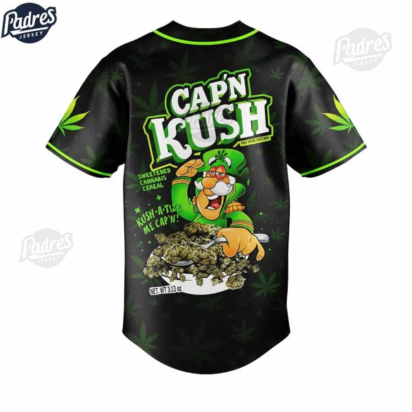 Capn Kush Weed Custom Baseball Jersey Style 4