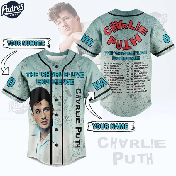 Charlie Puth The Charlie Live Experience Custom Baseball Jersey 1