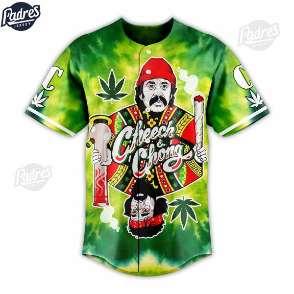 Cheech Chong Weed Poker Card Baseball Jersey 3