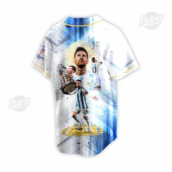 Copa America 2024 Argentina Lionel Messi Baseball Jersey Style 2