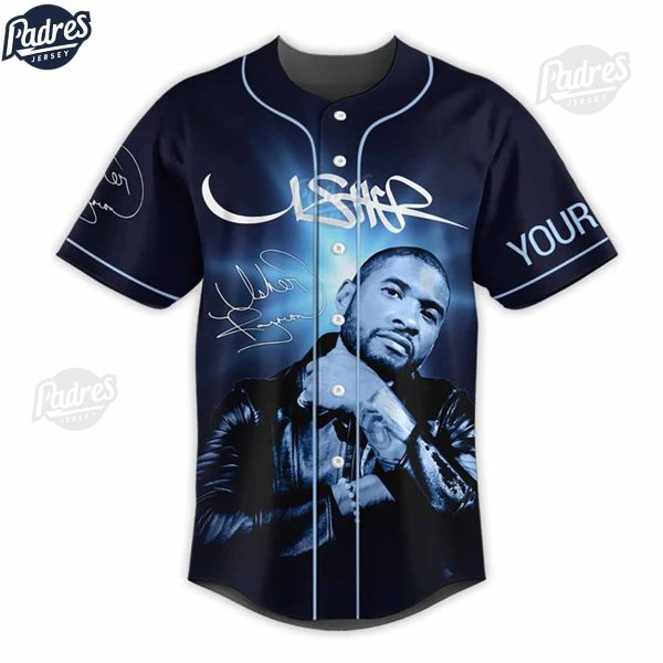 Custom And Number Usher Baseball Jersey Style 1