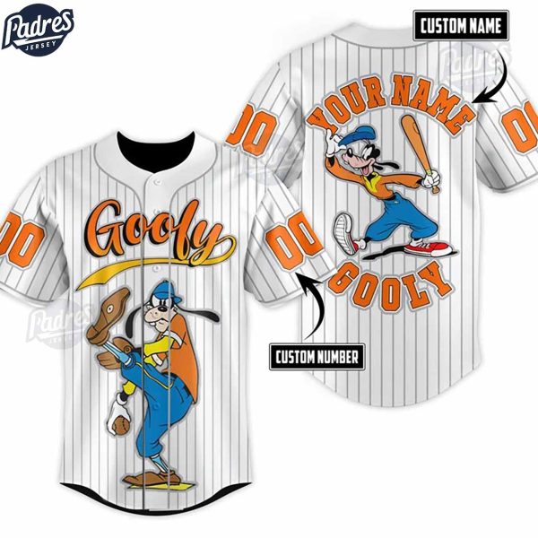 Custom Disney Goofy Baseball Jersey Style 1