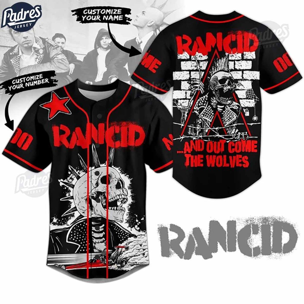 Custom Rancid Band Baseball Jersey Style