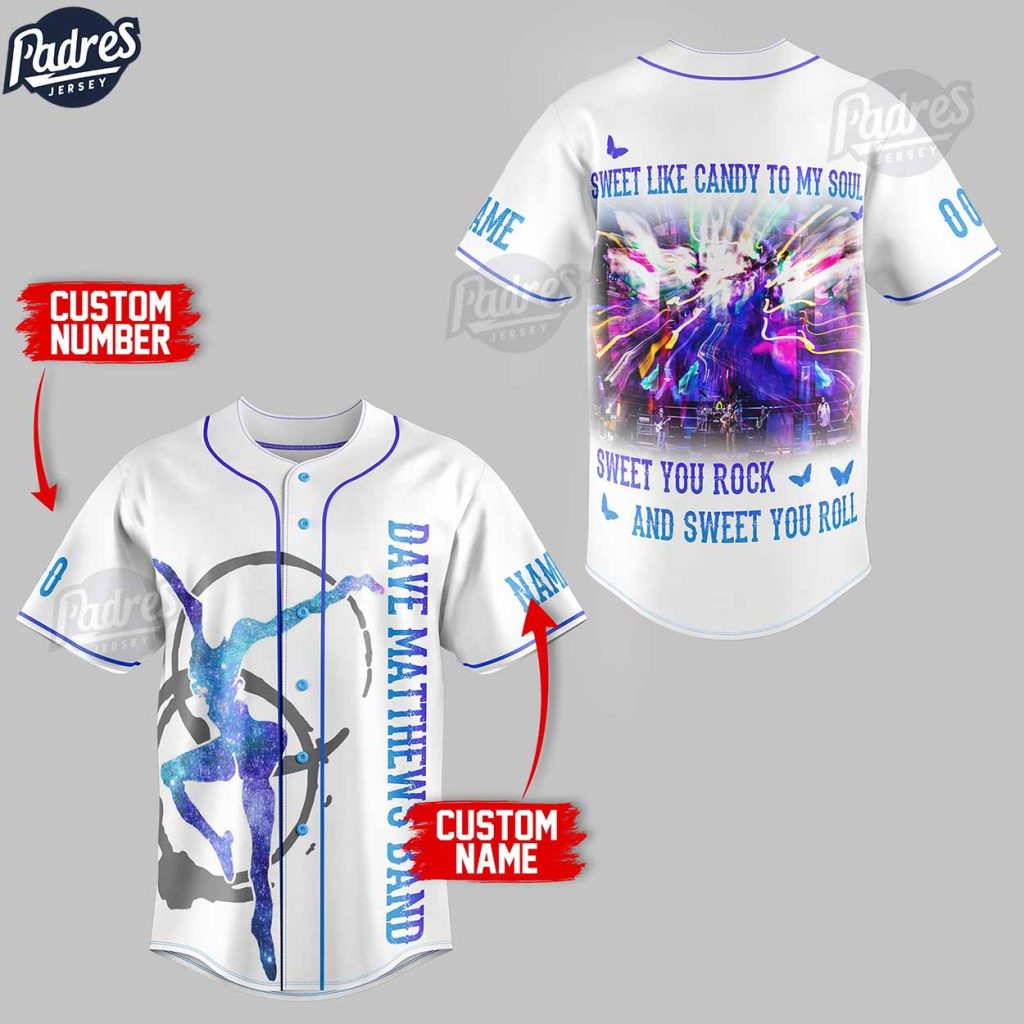 Dave Matthews Band Custom White Baseball Jersey Style