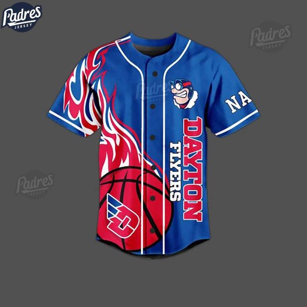 Dayton Flyers Basketball Team Custom NCAA Baseball Jersey 3