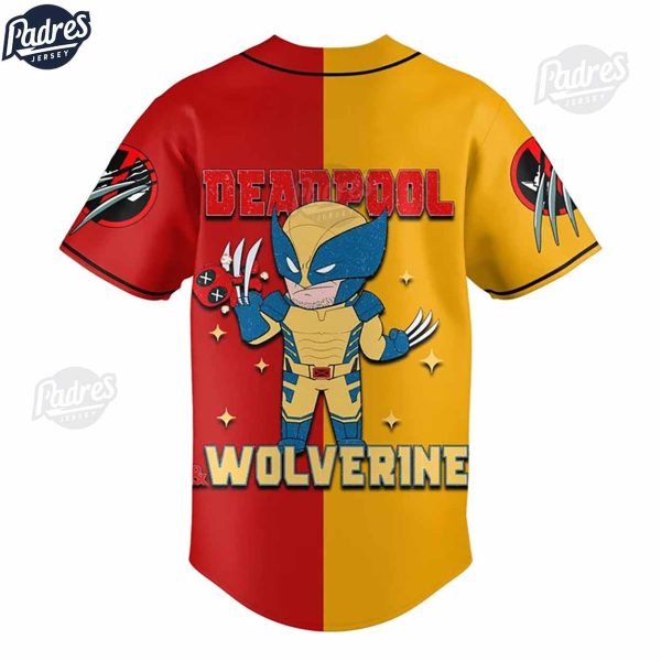 Deadpool Wolverine Best Friends Custom Baseball Jersey Online 3