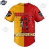 Deadpool Wolverine Valentine Day Custom Baseball Jersey 3