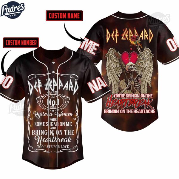 Def Leppard Custom Baseball Jersey You’re Bringin’ On The Heartbreak