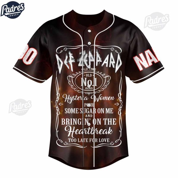 Def Leppard You're Bringin' On The Heartbreak Custom Baseball Jersey 3