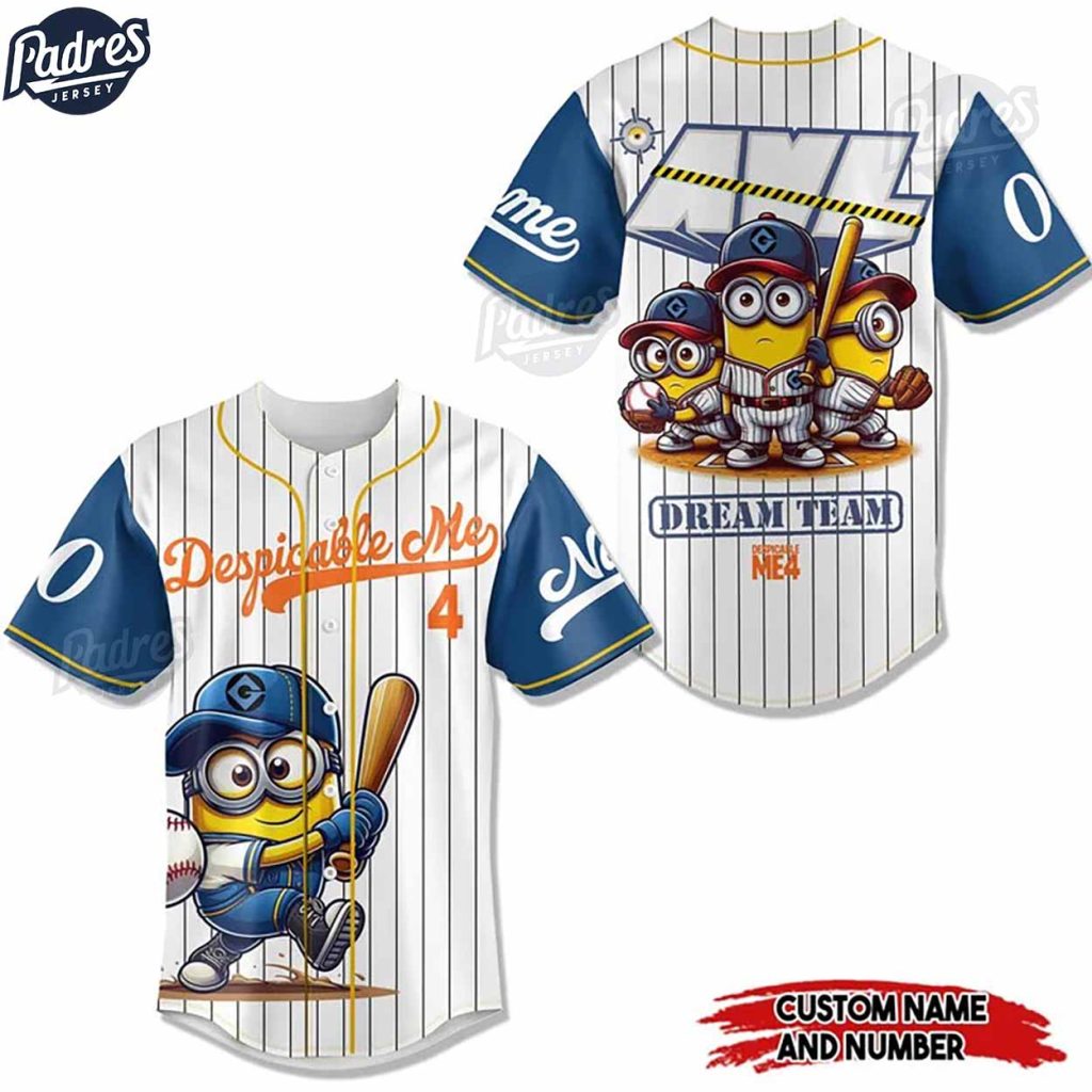 Despicable Me 4 Minion Dream Team Custom Baseball Jersey