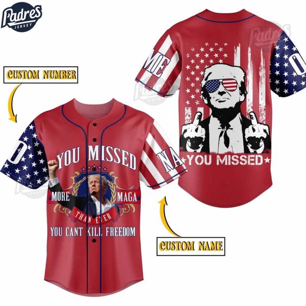 Donald Trump American Custom Red Baseball Jersey Style 1