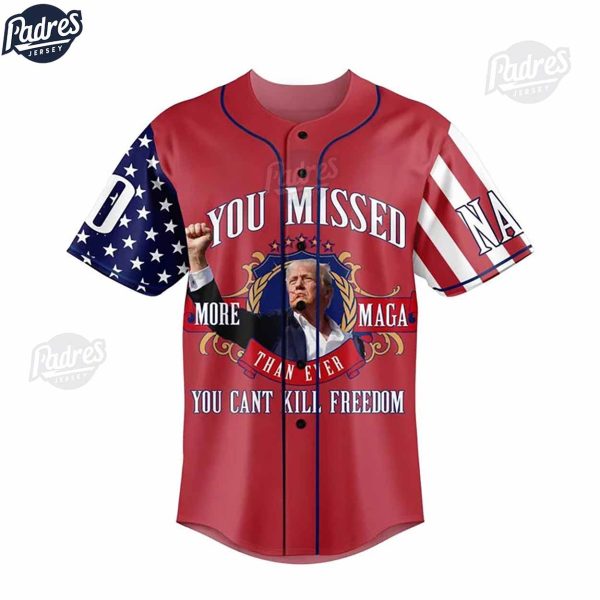 Donald Trump American Custom Red Baseball Jersey Style 2