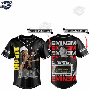 Eminem Detroit Police Department Slim Shady Custom Baseball Jersey 1