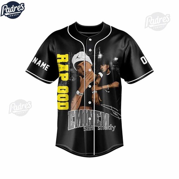 Eminem Detroit Police Department Slim Shady Custom Baseball Jersey 3