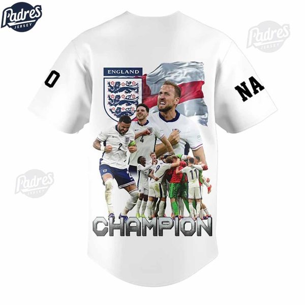 England Euro 2024 Champions Custom Baseball Jersey 2