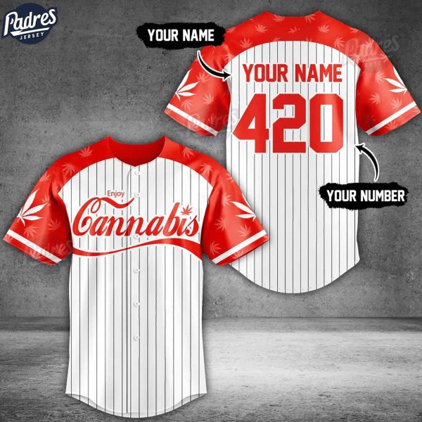 Enjoy Cannabis Custom Baseball Jersey Style 1