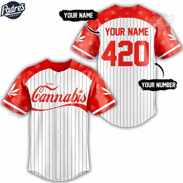 Enjoy Cannabis Custom Baseball Jersey Style 2