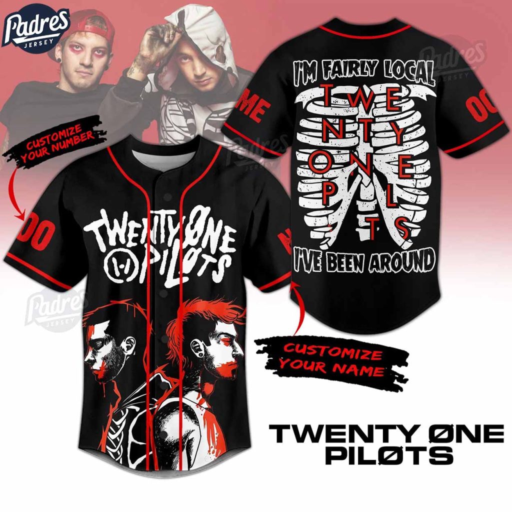 Fairly Local twenty One Pilots Custom Baseball Jersey Fan Gear