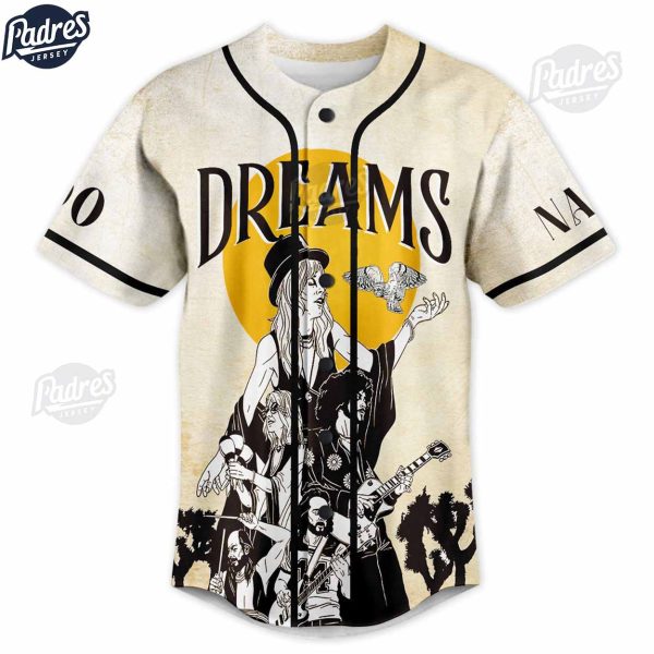 Fleetwood Mac Stevie Nicks Custom Baseball Jersey Style 3