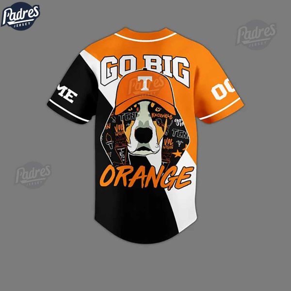 Go T Big Orange Custom Baseball Jersey Tennessee Volunteers Team Design 2