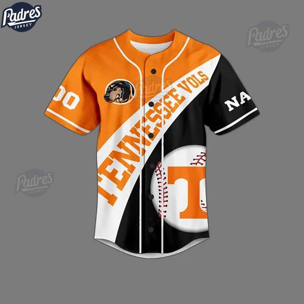 Go T Big Orange Custom Baseball Jersey Tennessee Volunteers Team Design 3