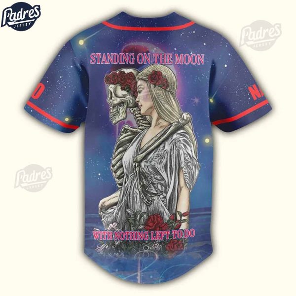 Grateful Dead Standing On The Moon With Nothing To Do Custom Baseball Jersey 3