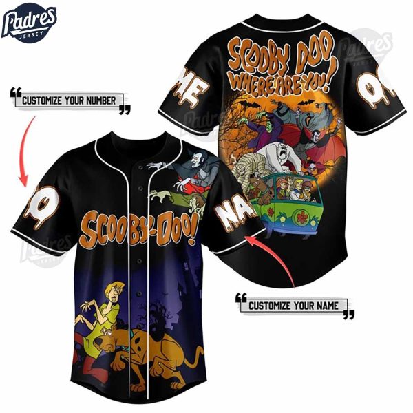 Halloween Scooby Doo Where Are You Custom Baseball Jersey 1