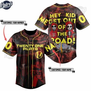 Hey Kid Get Out Of The Road Twenty One Pilots Custom Baseball Jersey 1