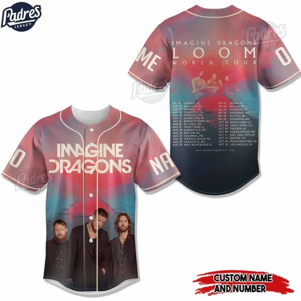 Imagine Dragons Loom World Tour Custom Baseball Jersey 1