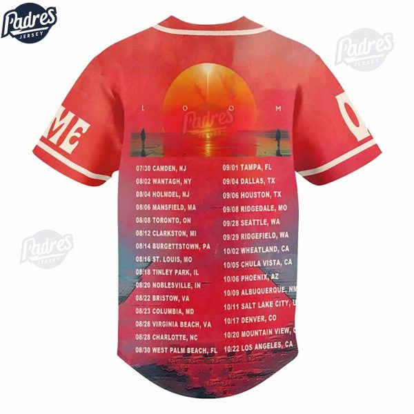 Imagine Dragons Loom World Tour Custom Red Baseball Jersey 3