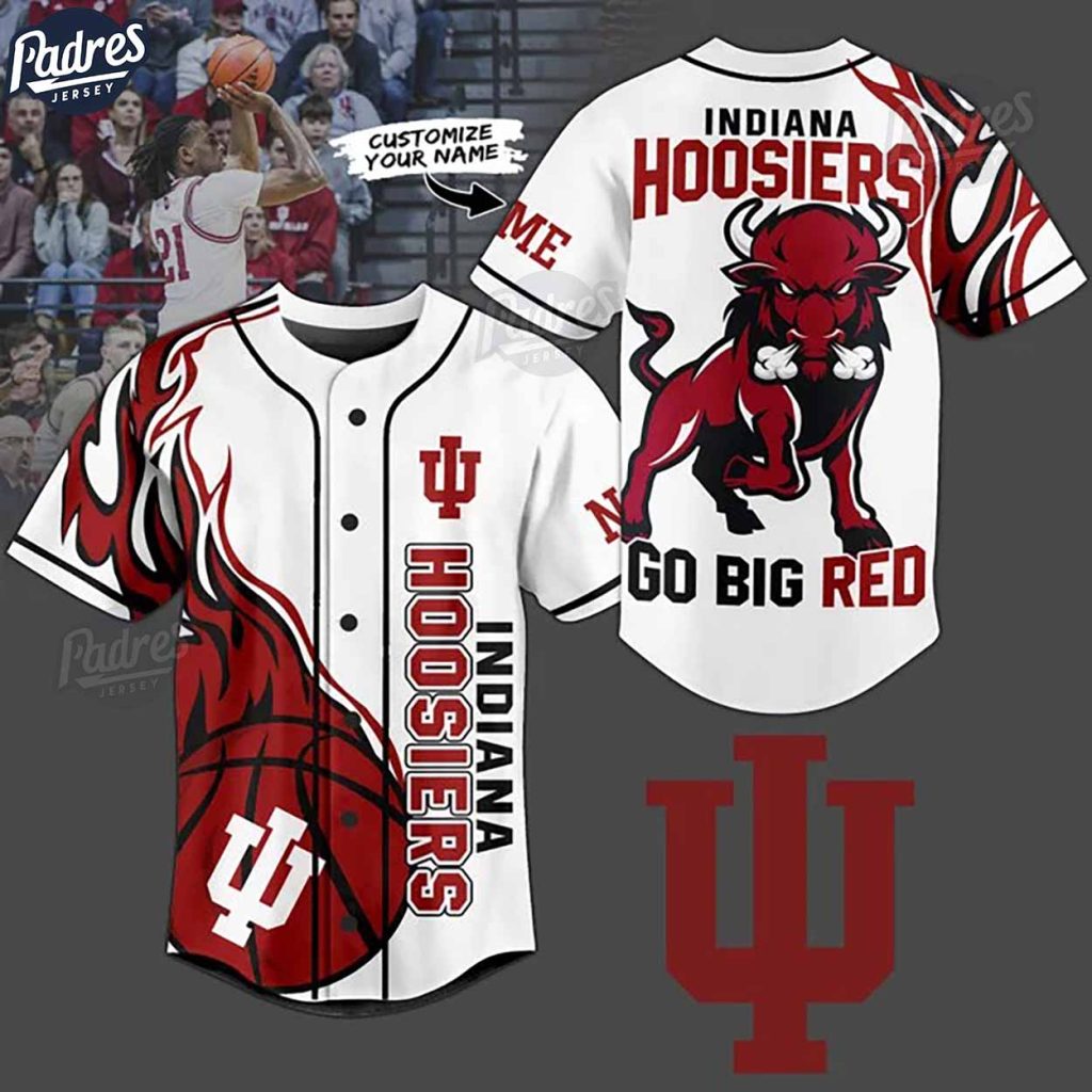 Indiana Hoosiers Basketball Team Custom NCAA Baseball Jersey