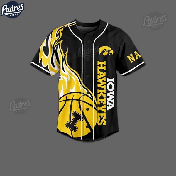 Iowa Hawkeyes Basketball Team Custom NCAA Baseball Jersey 3