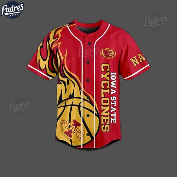 Iowa State Cyclones Basketball Team Custom Baseball Jersey 3