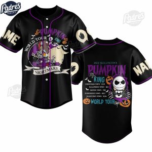 Jack Skellington Pumpkin World Tour Custom Baseball Jersey 1